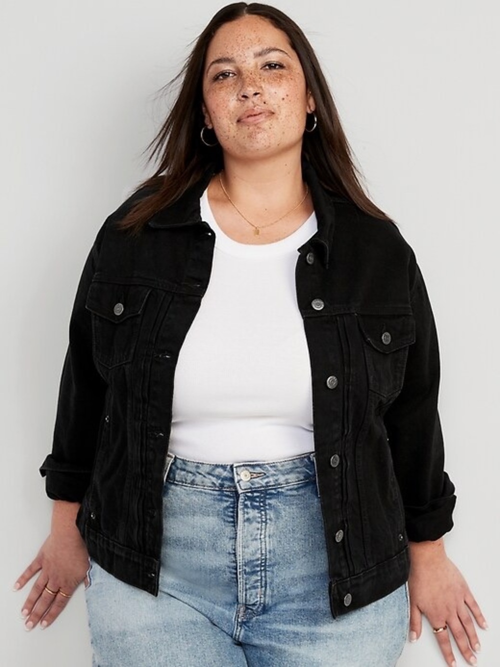 Old Navy Black Denim Jacket - Women's Casual Outerwear